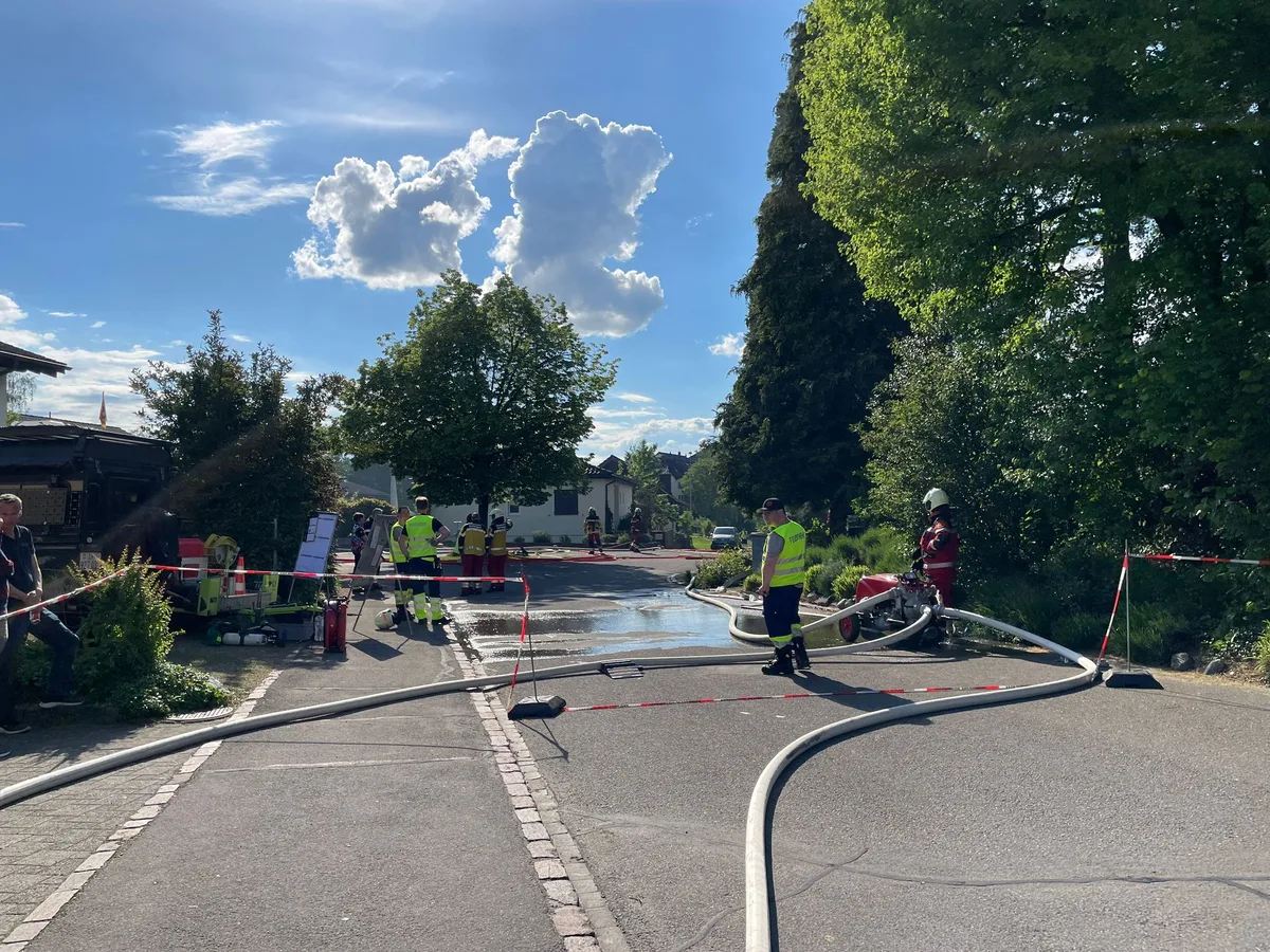 Feuerwehreinsatz in Grüningen.